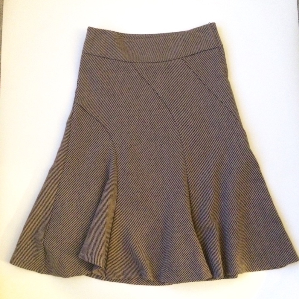 H&M Fit Flare Skirt Tan